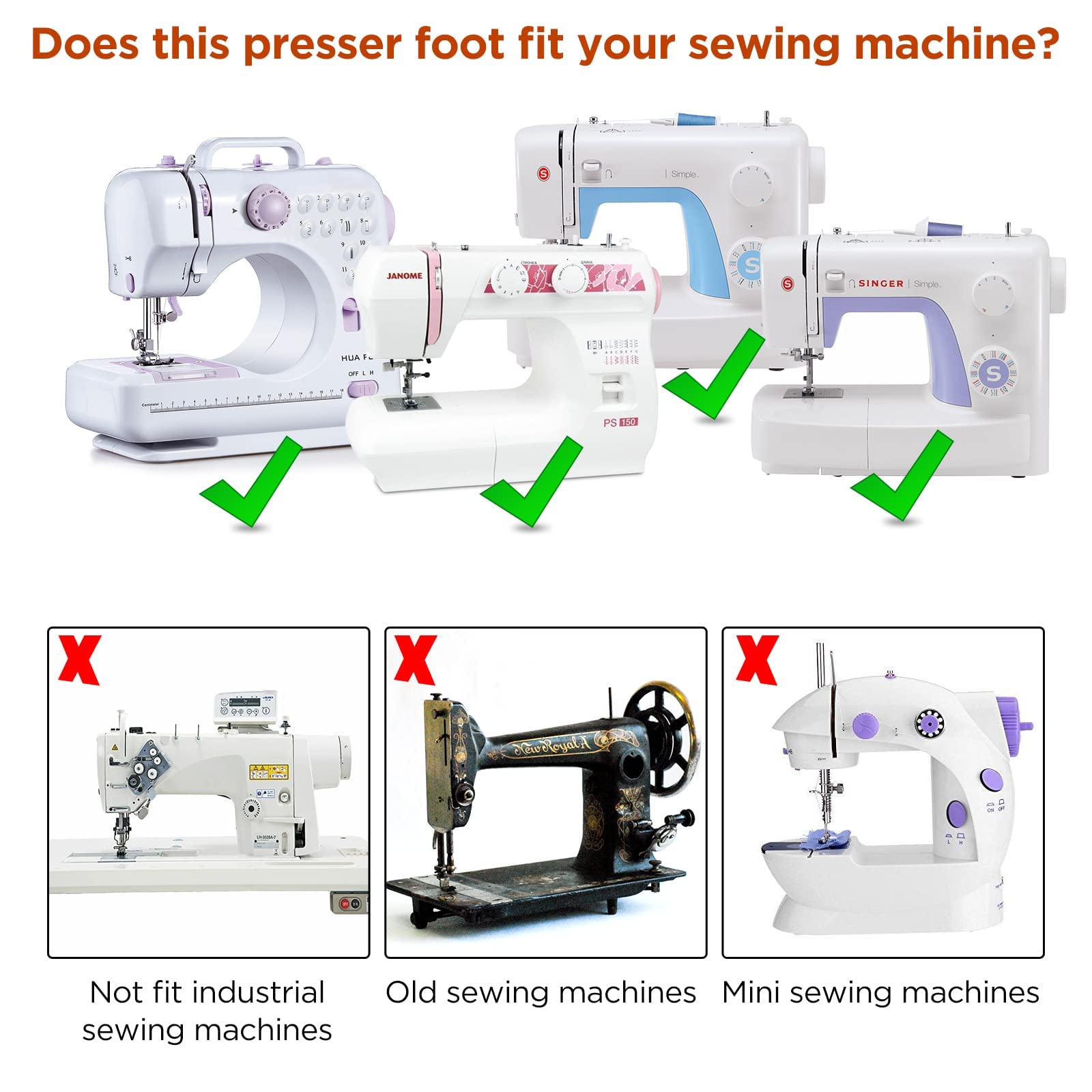 Side Cutter Sewing Machine Presser Foot Feet Attachment Accessory for All Low Shank Singer Janome Brother — Amazon image 4