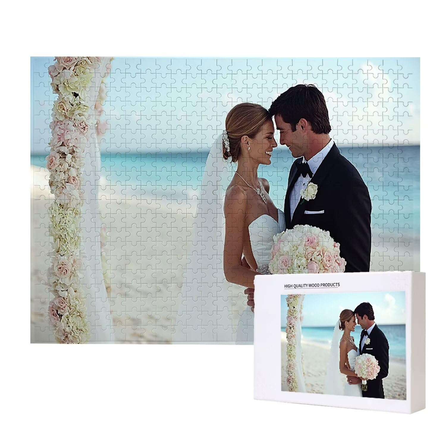 Personalisiertes Puzzle mit eigenem Foto - 1000/1500/2000/3000/4000/5000/6000 Teile: Gestalte selbst Puzzle, Adult Fotopuzzle - für Mama, Wedding, Familie zum Geburtstag Geschenke (5000 Teile) z-152