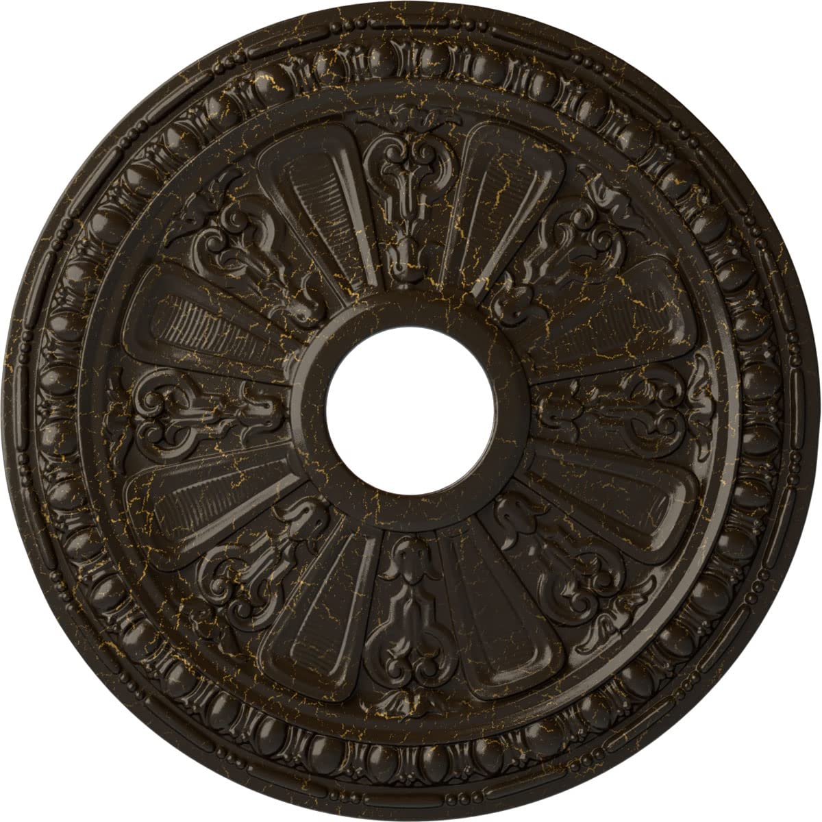 Ekena Millwork CM18RASHC Raymond Ceiling Medallion, Stone Hearth Crackle