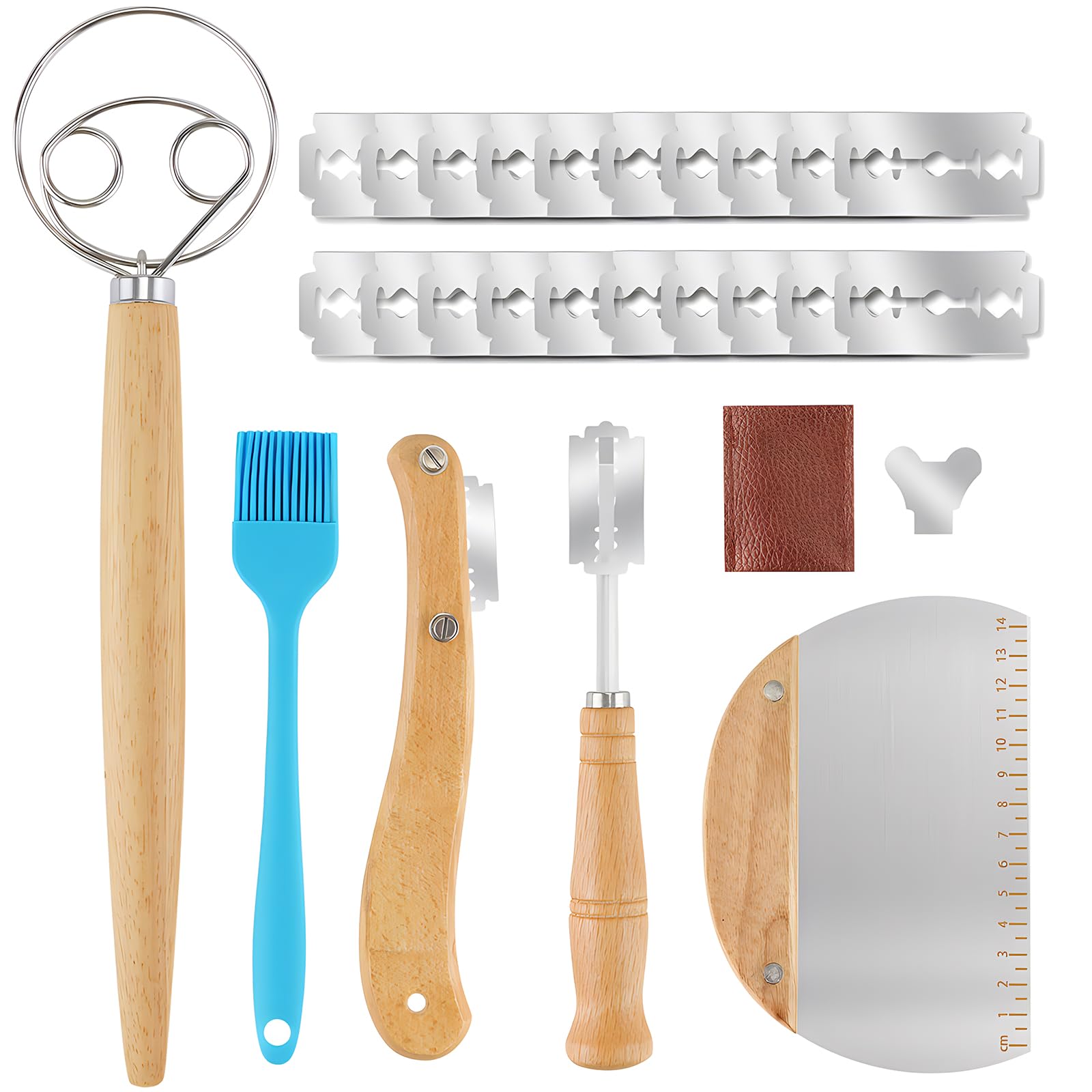 27er Set Bäckermesser, Broteinschneidemesser Bäckermesser Brotbackmesser Brot Backen Zubehör Klinge Brot Einschneiden,Klinge zum Brot Einschneiden, Brotbackzubehör Messer für Teig Schneiden