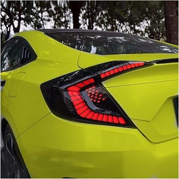 Brake Tail Lamp for Civic 10th Sedan 2016-2019 1 Set LED Rear Tail Brake Lights Car Tail Light Accessories Rear Stop Signal Lamp Car Brake Tail Lamp Size Left