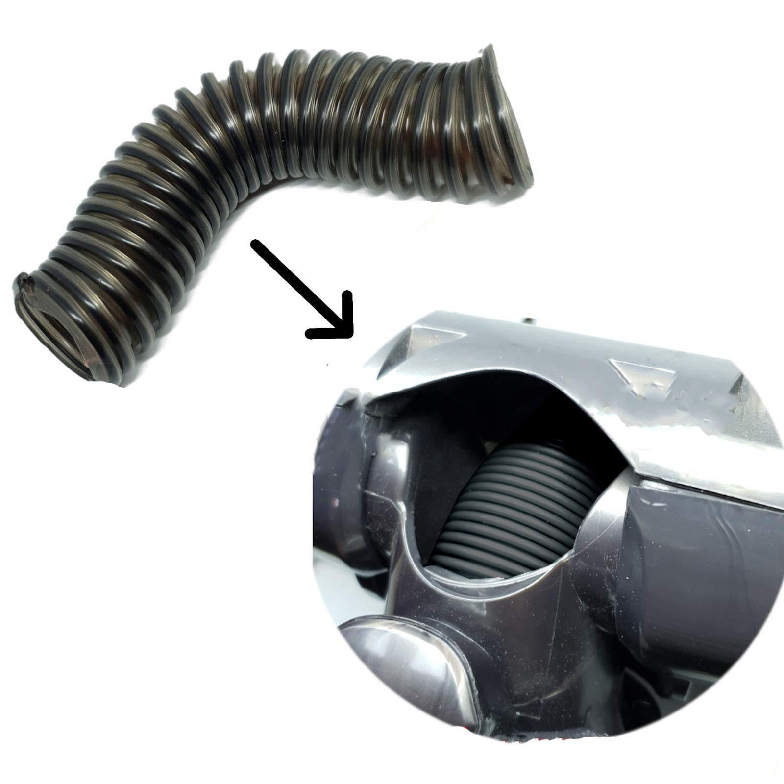 Utp@ Black Lower Floor Nozzle Hose For Shark Rocket True Pet Slim Vacuum Hv300 Hv322 Hv320