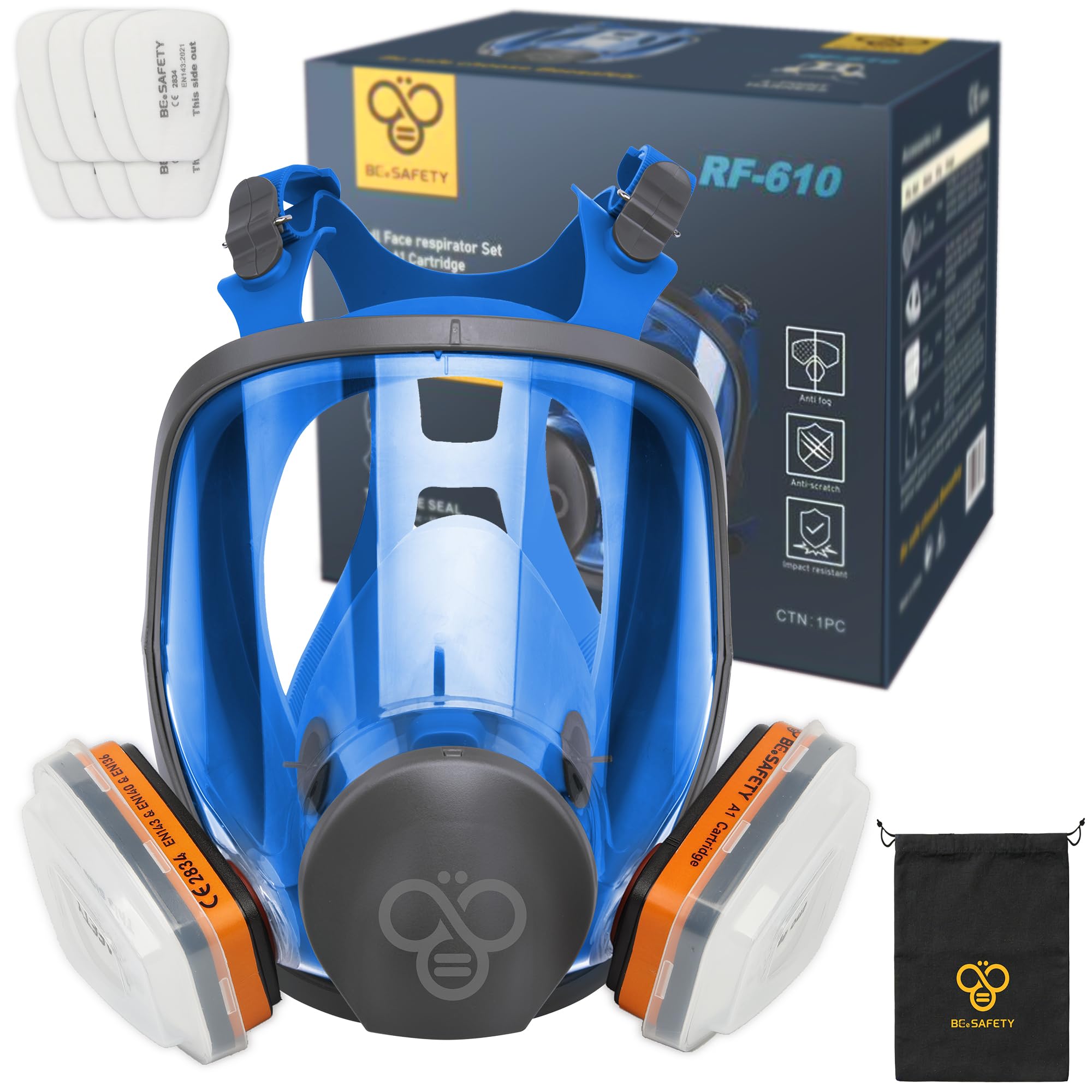 BEESAFETY RF-610 Full Face Respirator Mask
