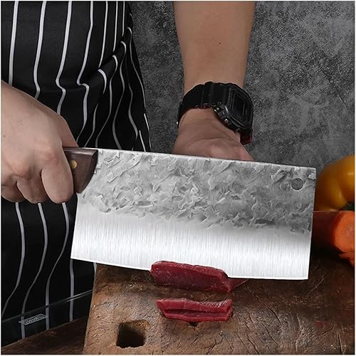 Miniatura 5 de Cuchillo de corte de carne de chef cuchillo de cortar carne, cuchillo de carnicero, cuchillo de cocina alemán de acero de alto carbono, cuchillo de