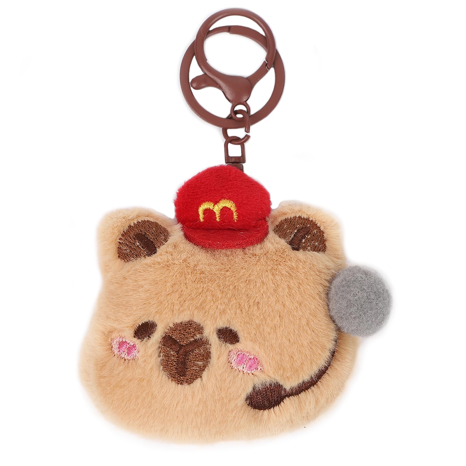 1Pack Capybara Plush Keychain, Cute Capybara Key Ring, Bag Charm Backpack Accessories, Novelty Car Keychain for Man Women