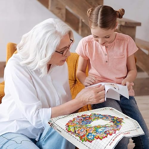 Miniatura 7 de DMCVIVR Kits de punto de cruz estampado para adultos principiantes, kits de bordado de 11 quilates, patrones de punto de cruz, patrones de bordado,