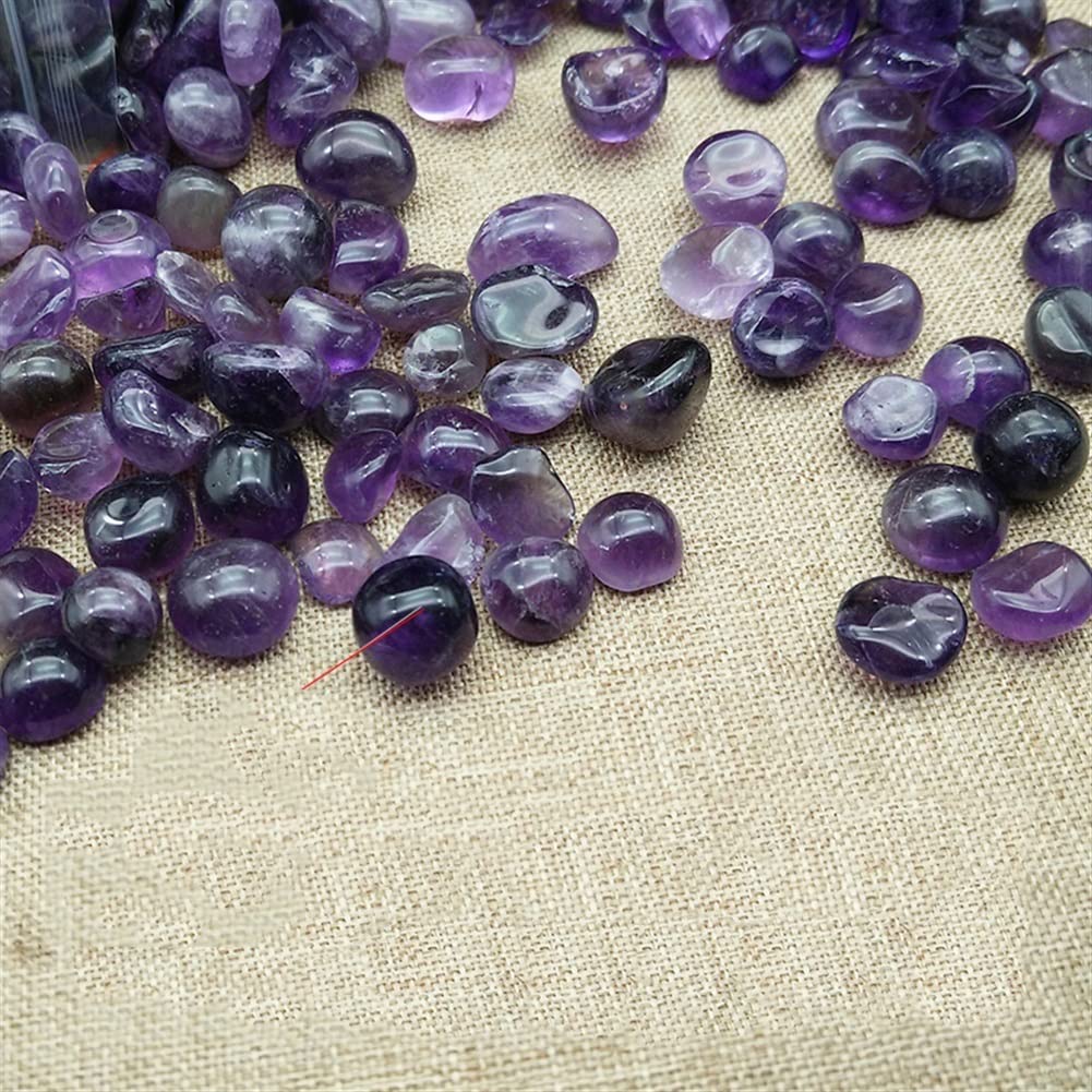 Crystal 100g Piedra de Amatista Natural Amethystine Grava Cristal de Roca Cuarzo Piedra Pulida Muestra Tanque de Peces Decoración de jardín Se Puede Usar for decoración de la habitación