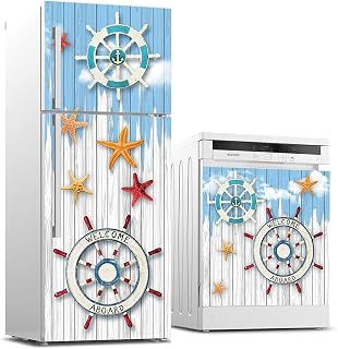 Buzdolabı ve Bulaşık Makinası Beyaz Eşya Sticker Kaplama Denizci Dümen