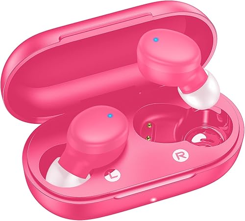 Miniatura 7 de Kurdene - Auriculares inalámbricos con Bluetooth, con funda de carga, sonido inmersivo, IPX8, impermeables, deportivos, mini auriculares, control