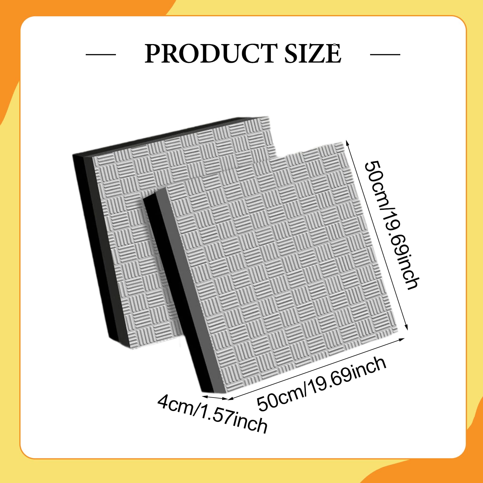 Baoblaze 2 Almohadillas de Levantamiento de Pesas Crash Drop Pads Silence Deadlift Pad Deadlift Weight Cushion para Entrenamiento, Negro Gris 50x50x4cm
