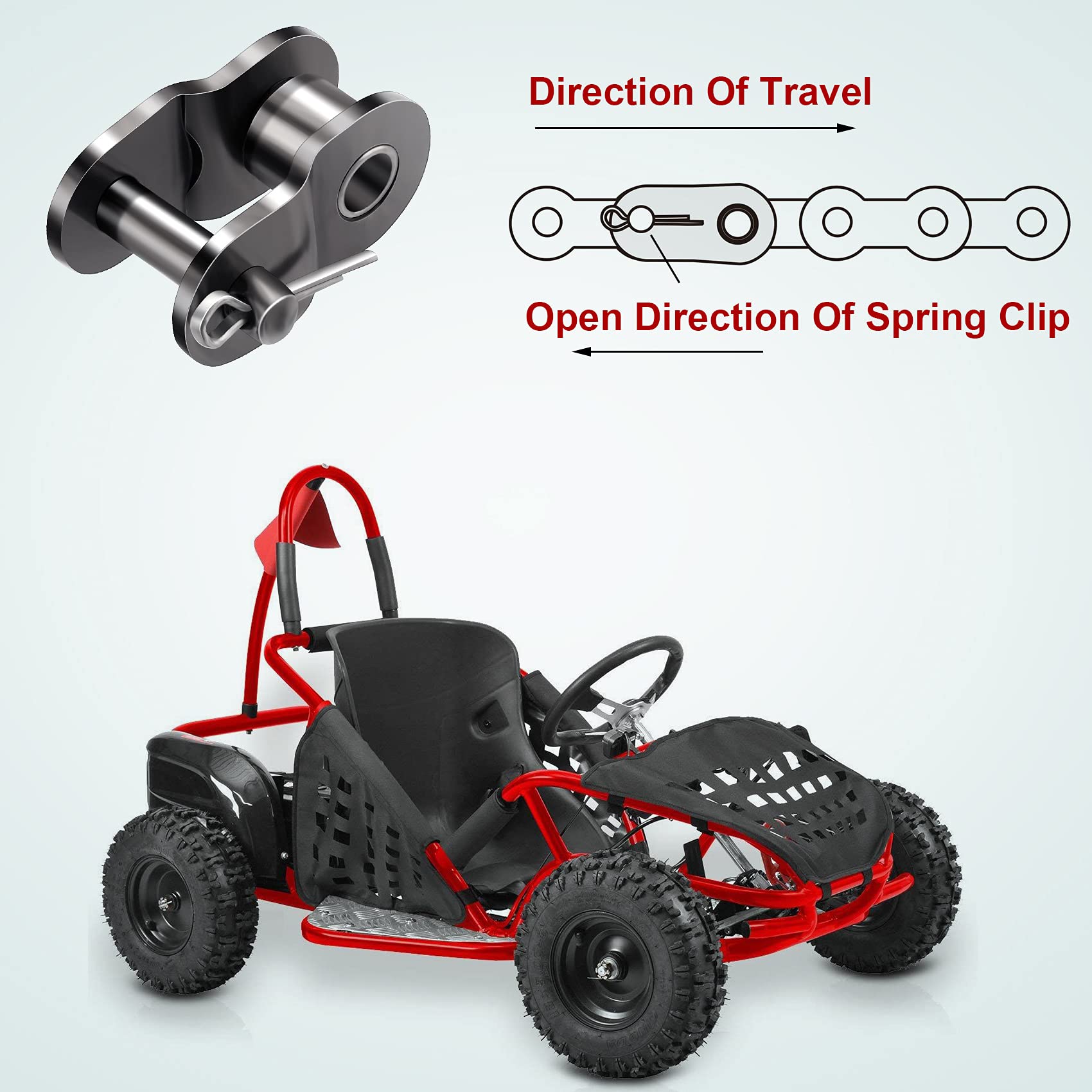 OIIKI 9PCS Roller Chain Offset #420, Half Link, Crank Link — Amazon image 5