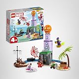LEGO Marvel Team Spidey at Green Goblin's Lighthouse 10790, Toy for Kids Ages 4+ with Pirate Shipwreck, Miles Morales Minifigure & More, Spidey and His Amazing Friends Series
