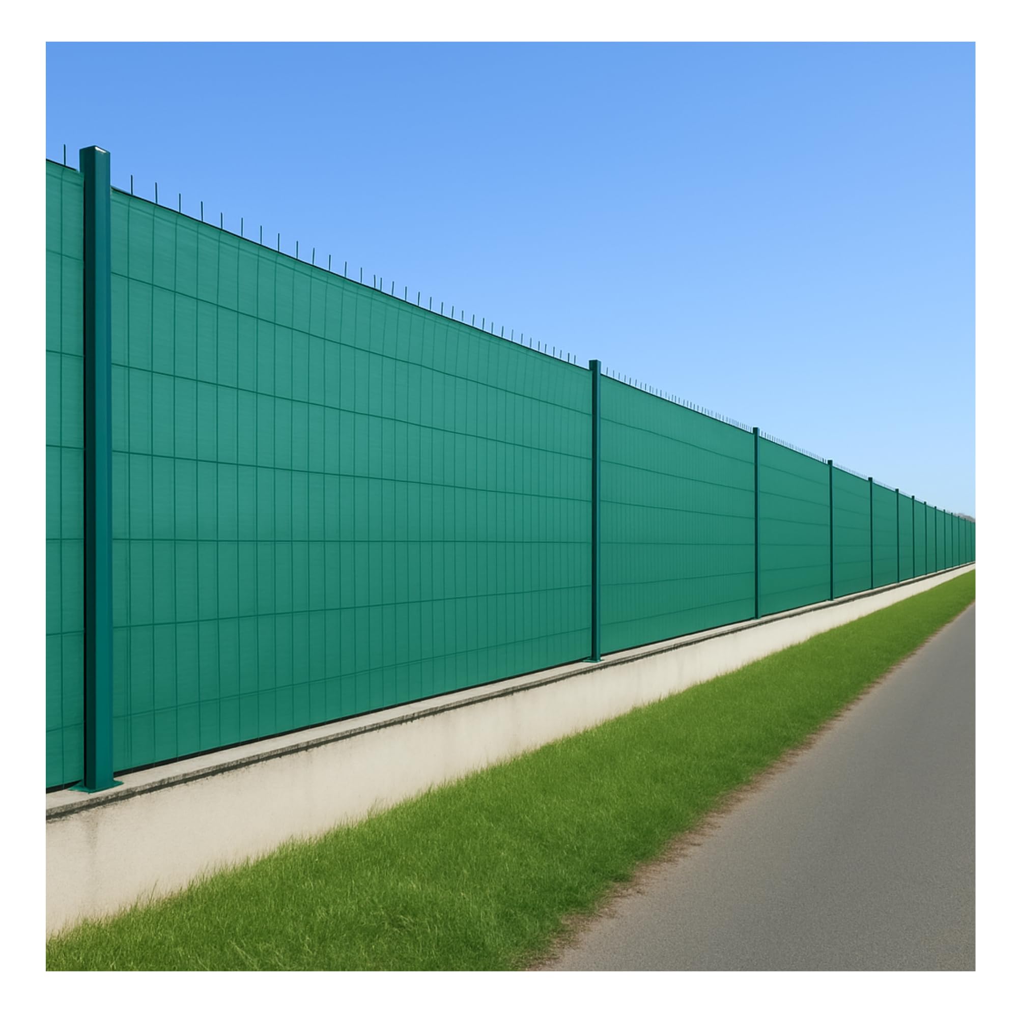Riegolux Malla de Ocultación Jardín Verde 2 x 25 m, 70% Ocultación, 70 g/m², Malla para Vallas, Cercados y Privacidad Exterior, Polipropileno