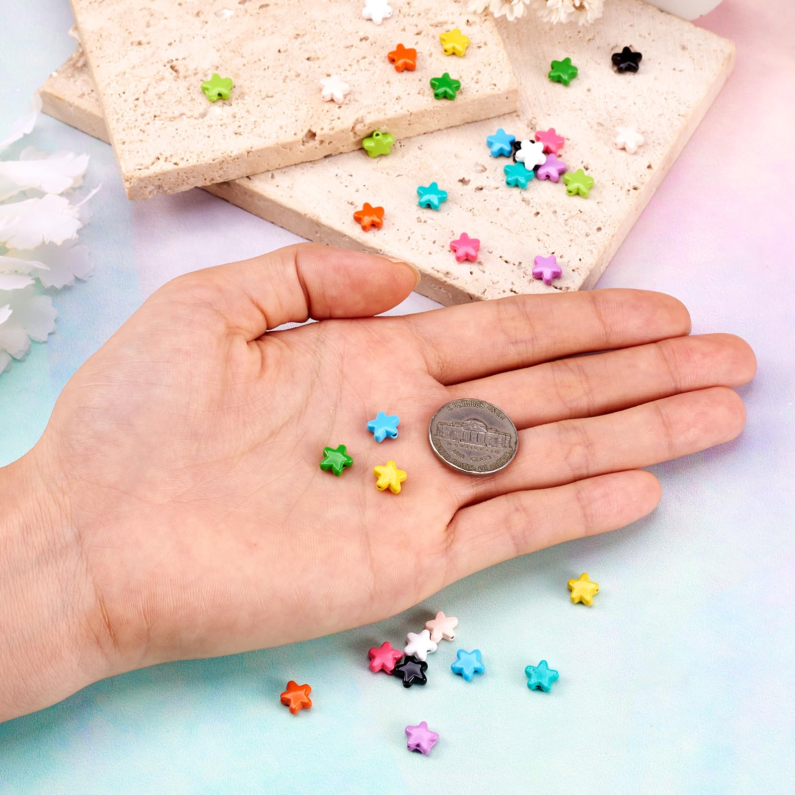 Amazon | Beadthoven 約44個セット 11色 スター型 合金ビーズ スプレー