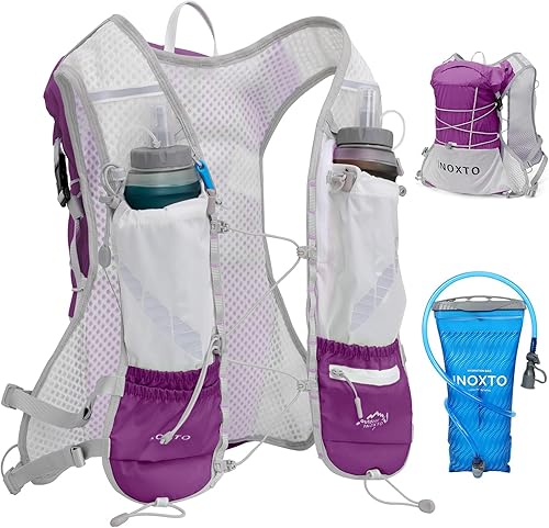 Miniatura 10 de IX INOXTO Running Vest Hydration Backpack, Lightweight Running Backpack Hydration Pack with 1.6L Water Bladder Daypack for Trail Running Hiking