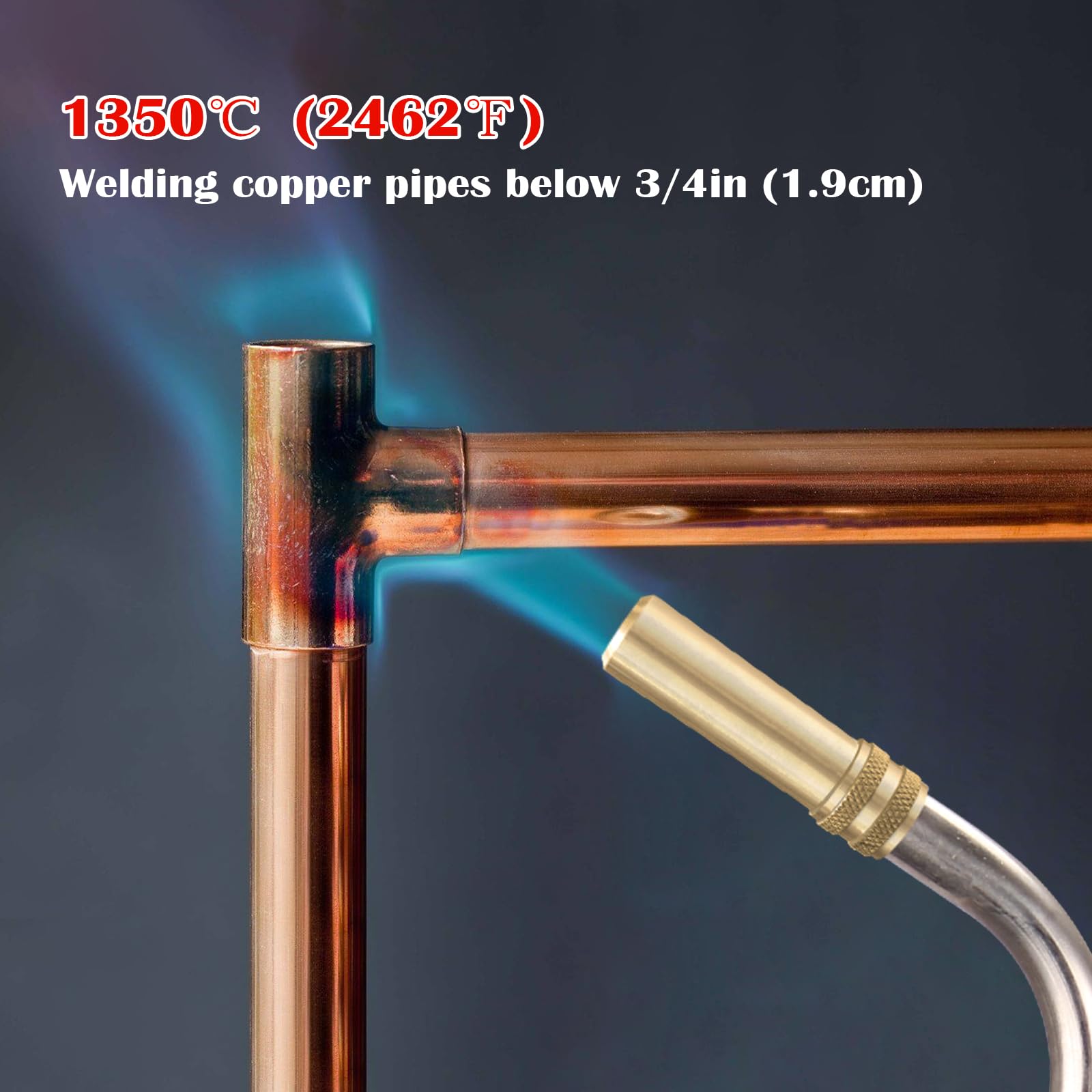 Linterna de propano, potente antorcha de gas, soldadura antorcha de propano para tanque MAP y MAPP, linterna resistente para encendido y barbacoa