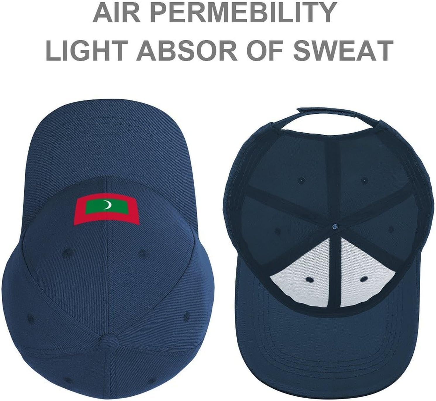 Children Maldives Flag Baseball Cap,Boys Girls Sports Outdoor Travel hat,Snapback Trucker Sun Protection hat