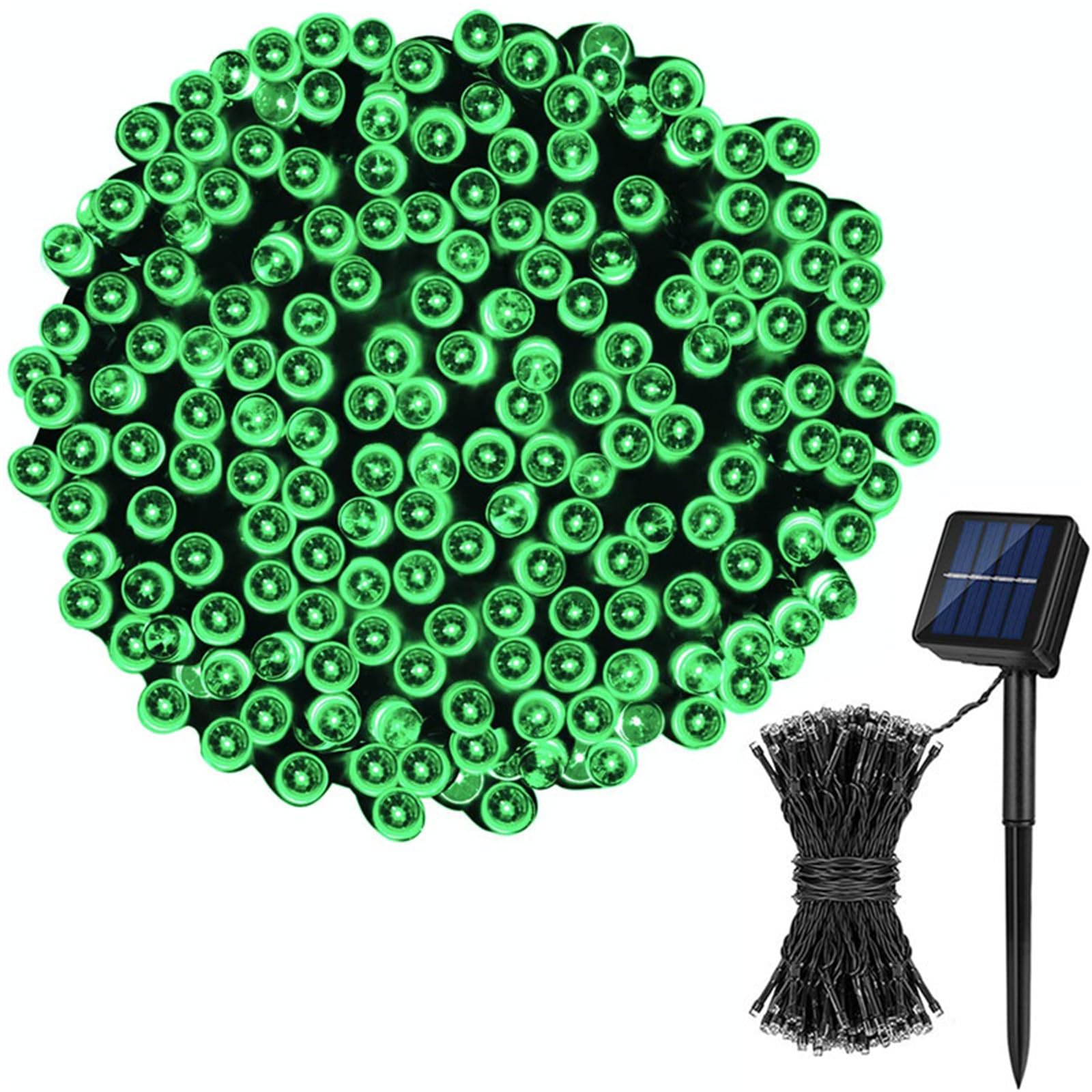 FANSU 6 Styles Beads LED Garden Lights, 8 Modes Indoor/Outdoor Solar String Lights, Solar Lights Outdoor Garden, for Patio Yard Home Christmas Parties Wedding Decorations (Green,6.5m/30LED)