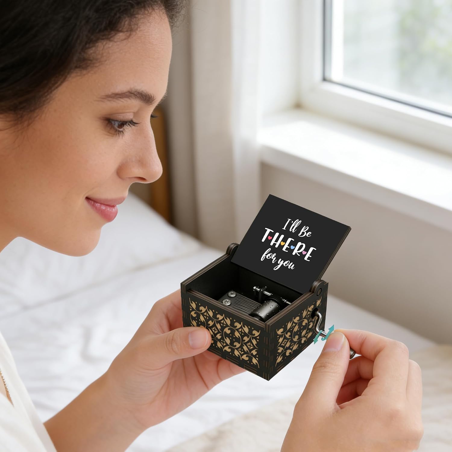 Music Box for Sisters Friends,I Will Be There For You Wooden Music Box