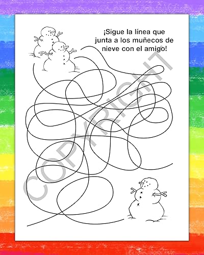 Miniatura 5 de ZOCO - Unas Vacaciones Divertidas - Libros educativos para colorear para niños (paquete de 250 unidades, con crayones) - Vacaciones de invierno,