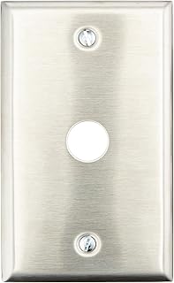 Edwards Signaling 147-1 Push Button Mounting Plate, Siliver