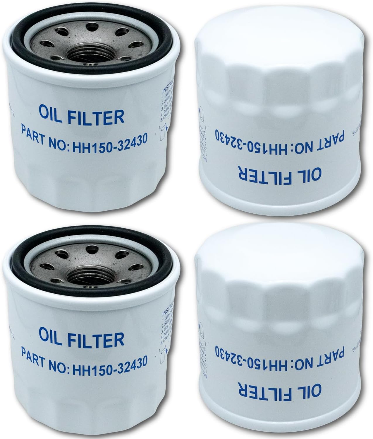 4pcs Oil Filter HH150-32430 15400-PFB-014 Compatible with Kubota L M KH KX RTV Models L2800 L2850 L2900 L2950 L3000 L3010 L3130 L4240 M4900 M5700 M5140 MX4700 KX121-2 KX151 RTV1100