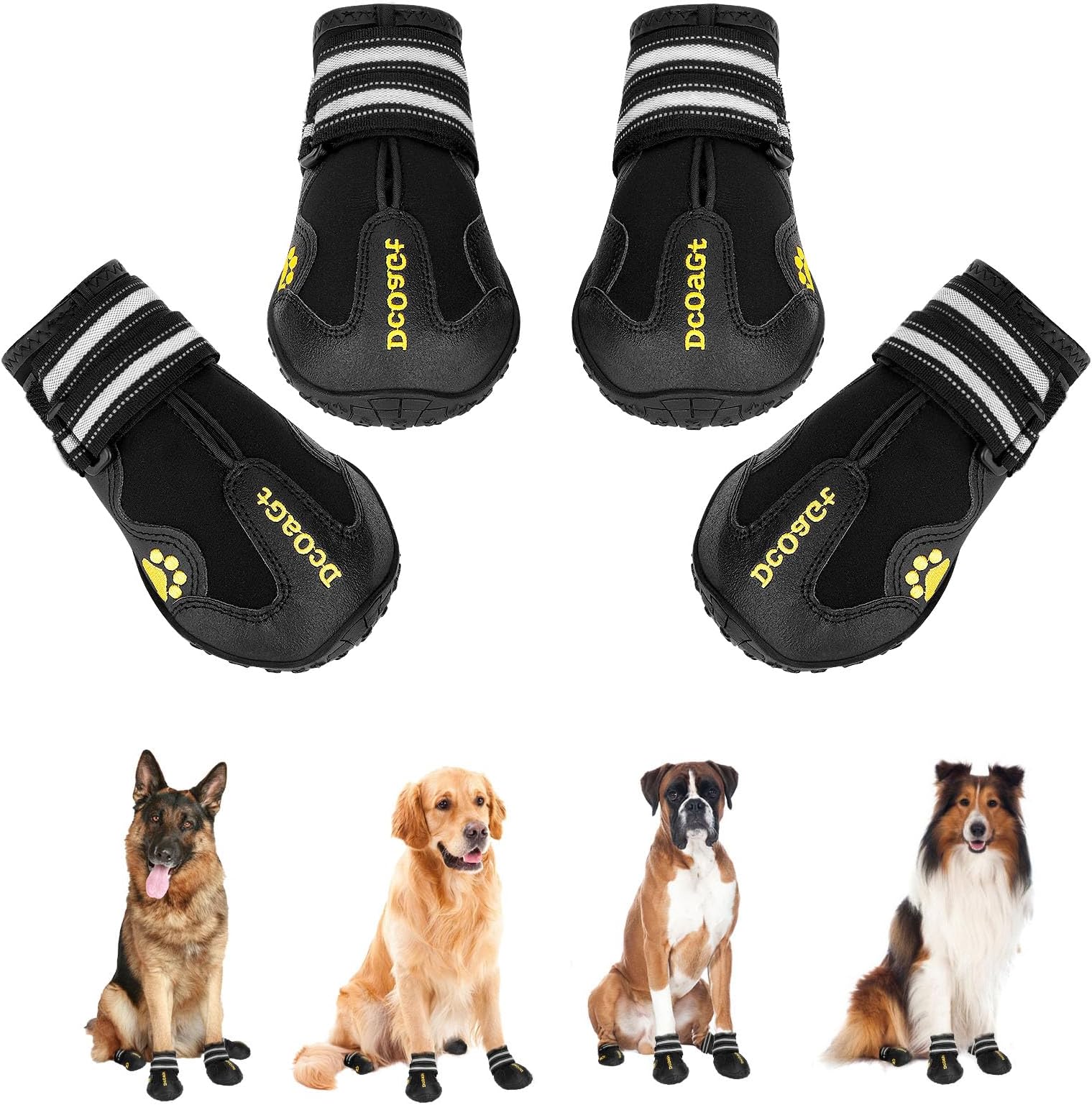 Ultra Paws Durable Dog Paw ProtectorDog BootsDog Shoes