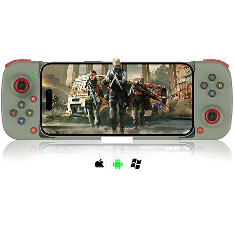 arVin Wireless Gaming Controller for iPhone Android PC Gamepad Joystick for iOS iPhone 15/14/13, iPad, Samsung Galaxy S23/S22/S21, Google Pixel, One Plus, Tablet, Call of Duty Mobile -with Back Button
