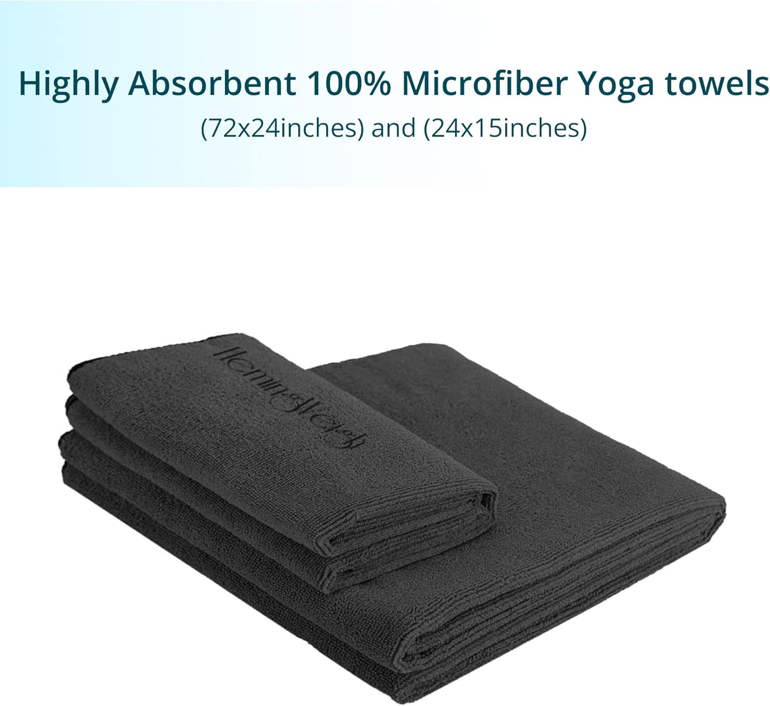 HemingWeigh Yoga Starter Kit for Beginners, Barefoot Exerciset Set for Women and Men with Thick Non Slip Yoga Mat, Foam Blocks, Strap, 2 Microfiber Towels, Ideal for Home or Outdoor Fitness, Black : Sports & Outdoors