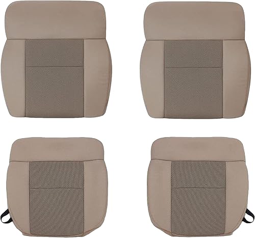 Miniatura 10 de 2004 2005 2006 Ford F150 Lariat XLT FTX Fundas de asiento de tela marrón (espuma de cojín inferior del conductor)