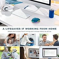 Vista 7 de PEIOUS Wireless Mouse Jiggler - LED Wireless Mice with Build-in Mouse Mover, Rechargeable Moving Mouse for Laptop with Undetectable Random Movement