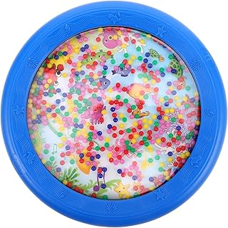 HANABASS Tambor Oceánico Tambor Infantil Bebé Juguetes Musicales Instrumentos Musicales De Juguete Materiales De Educación De La Primera Infancia Tambor De Olas El Plastico Azul