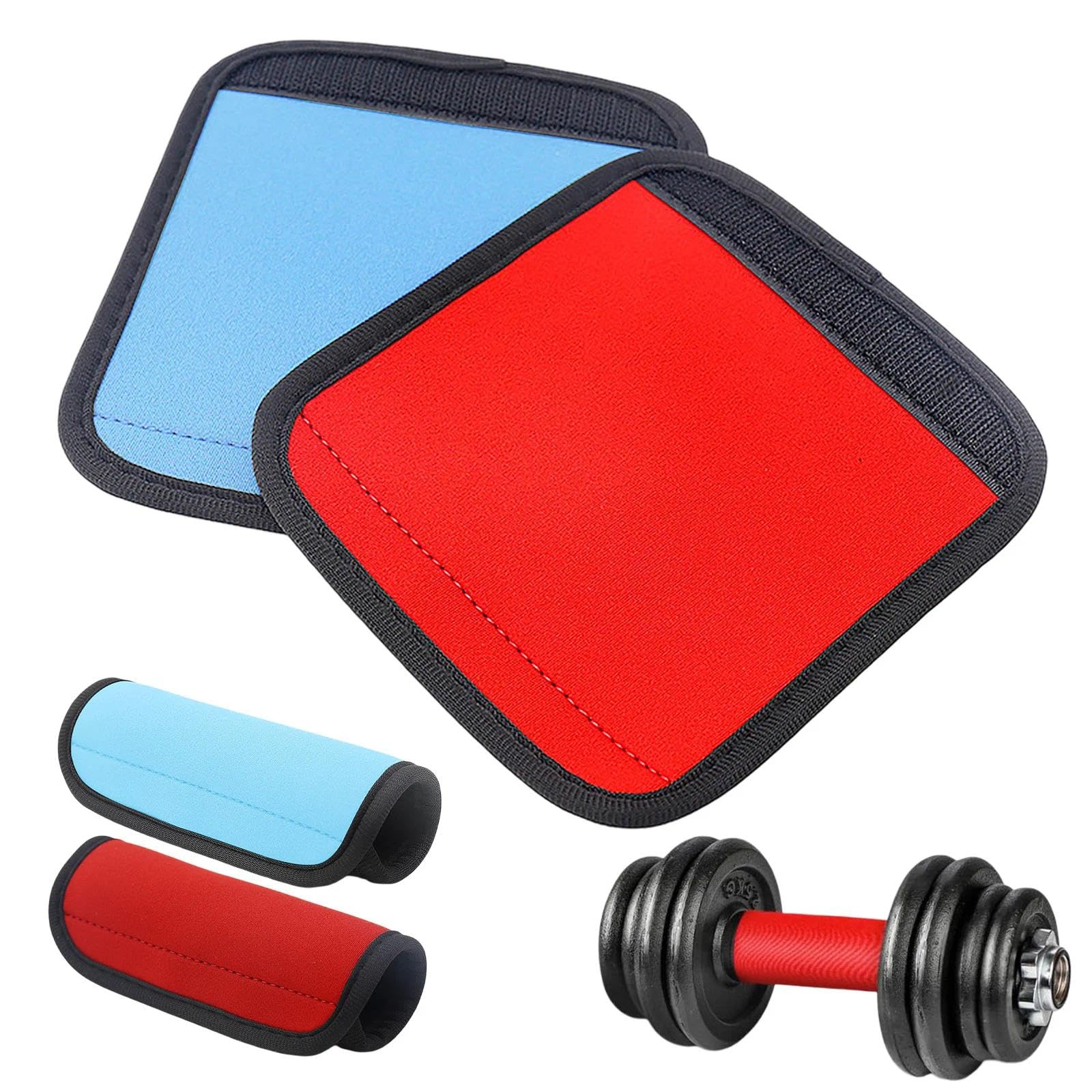 Solvind 4pcs Anti-slip Barbell Grip Covers Removable Handle Grip Pads for Pull-up Bar Dumbbell Barbell Cushion for Enhanced Weightlifting Gym Use