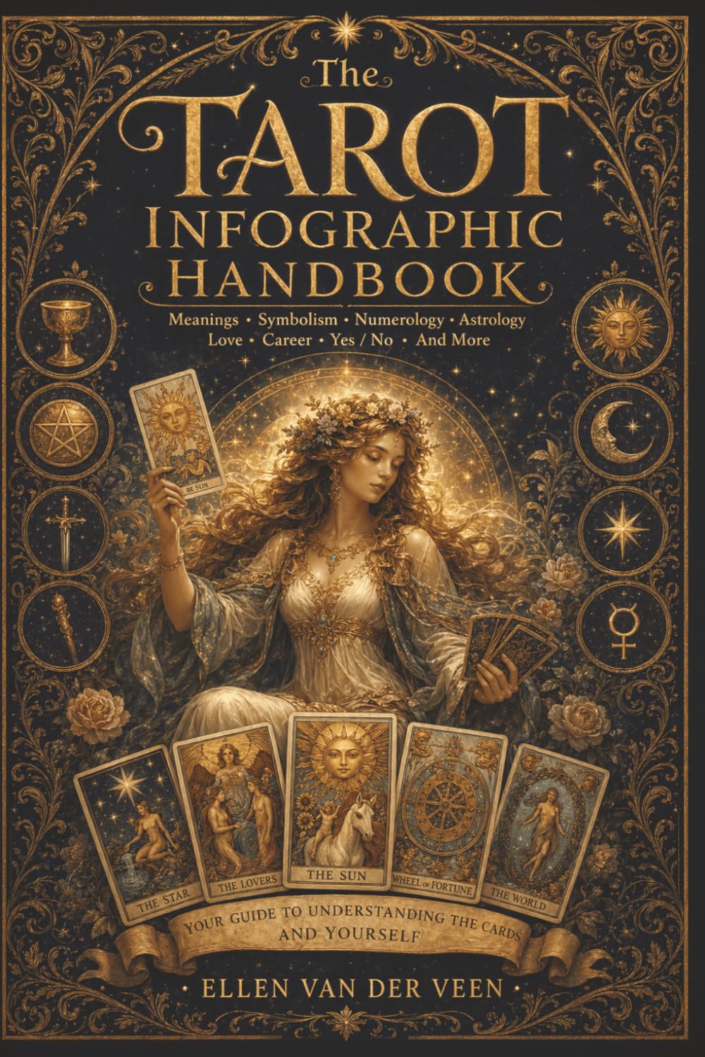 The Tarot Infographic Handbook: A visual guide to 78 tarot cards, meanings, symbolism, numerology, and intuitive readings