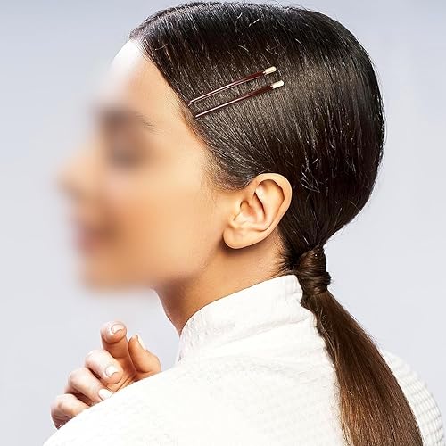 Miniatura 10 de Textention Horquillas para el cabello, pasadores de pelo gigantes, pinzas largas de metal para mujeres y niñas (negro, 12 unidades, L)