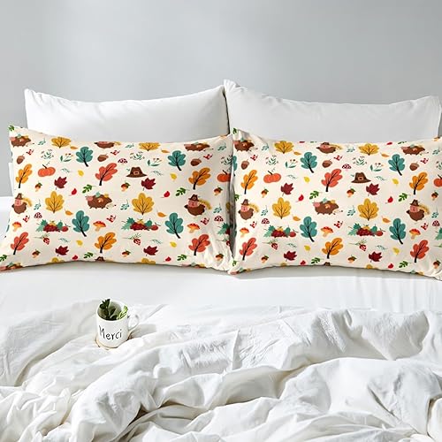 Miniatura 75 de Erosebridal Pumpkin Bedding Set King Size Thanksgiving Day Gifts Duvet Cover Autumn Harvest Comforter Cover Farm Maple Leaf Pumpkin Sunflower