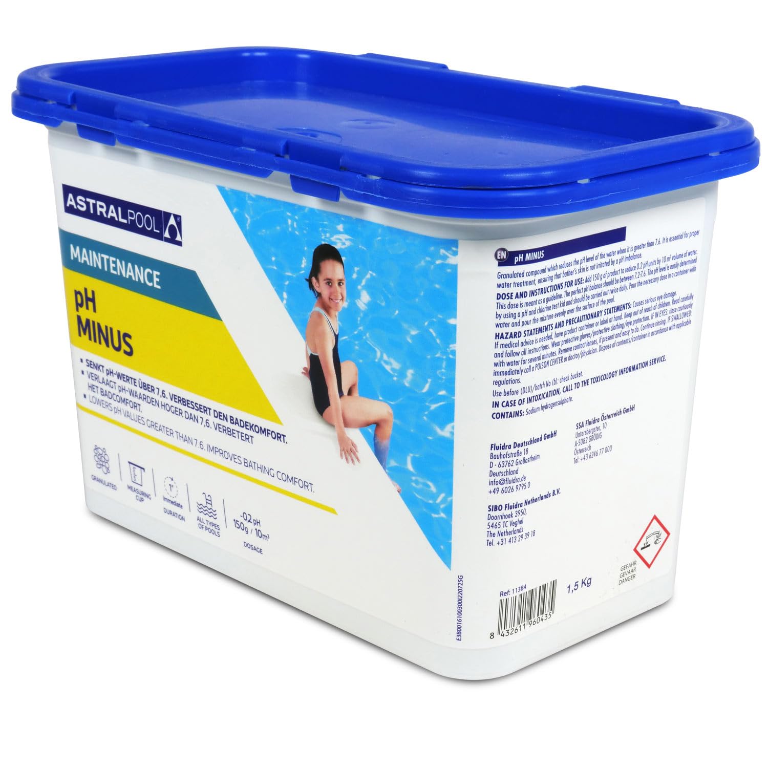 Astral Pool pH Minus und pH Plus Granulat Set 2,5 kg - Optimale pH-Wert Regulierung für Pools - Einfache Anwendung und Top Ergebnisse