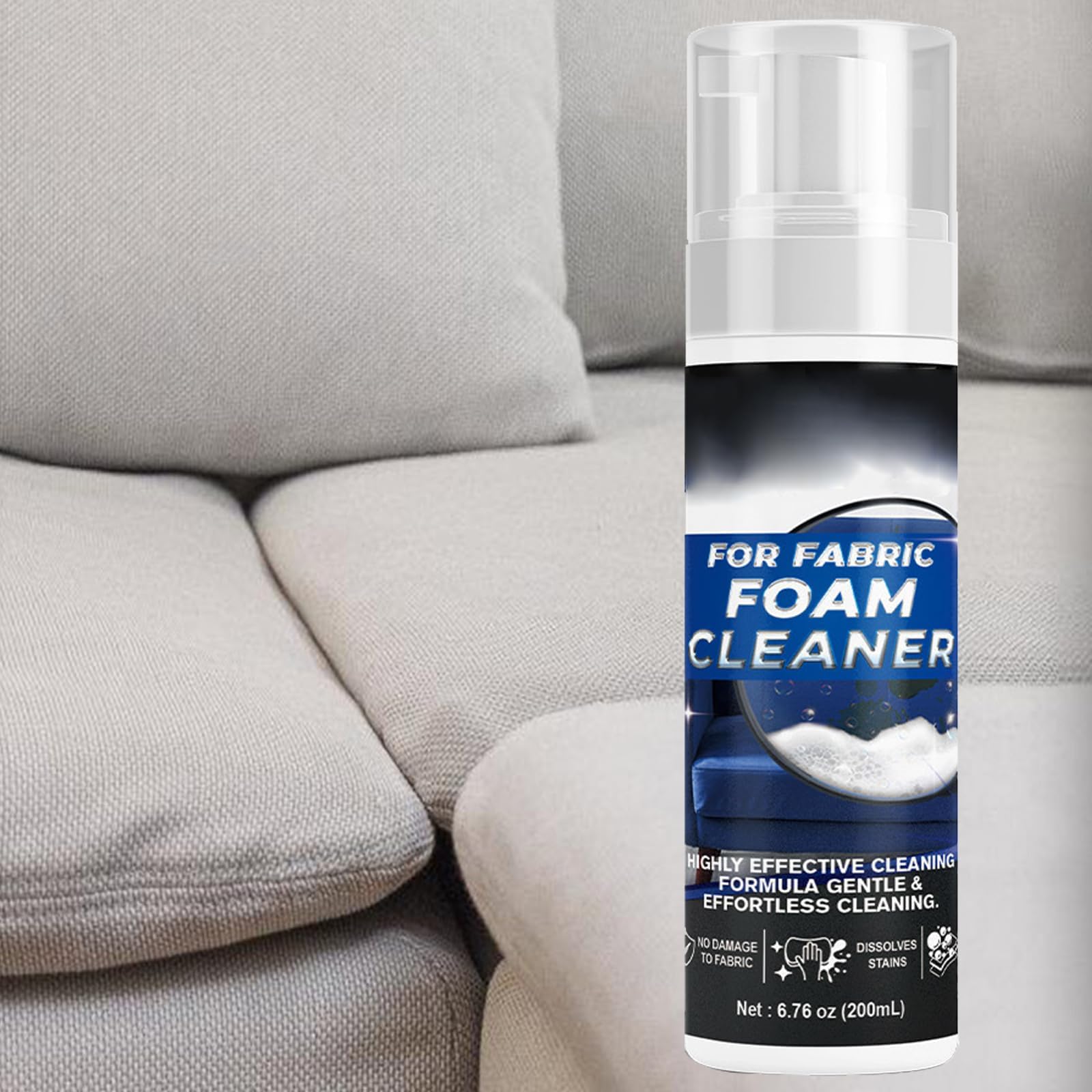 AzoneeDry Foam Cleaner, Fabric Sofa & Clothes Cleaner, Ink & Oil Stain Remover, Wash-free Cleansing Spray (200 ml)