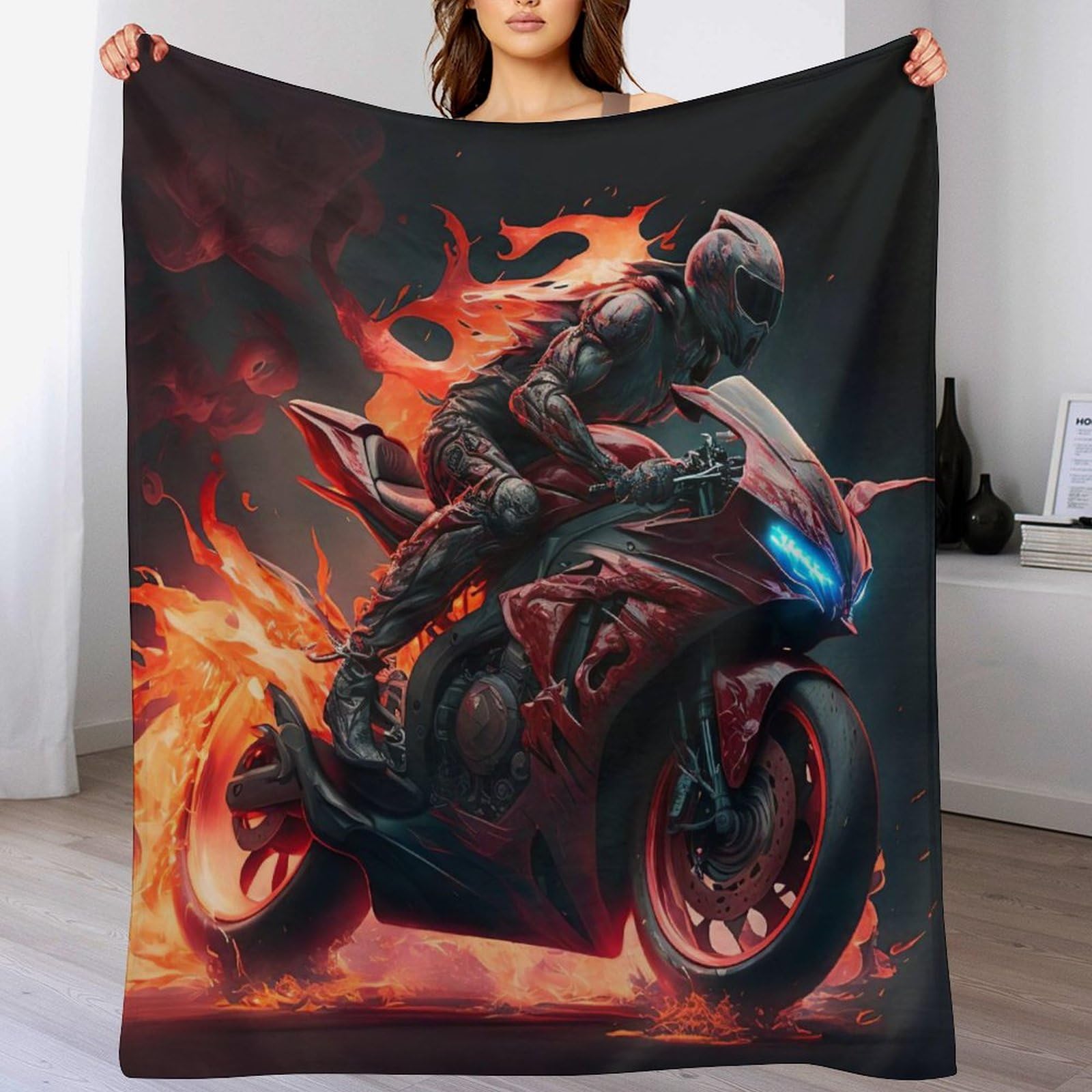 Couverture de canapé moto de qualité supérieure en flannel moelleuse