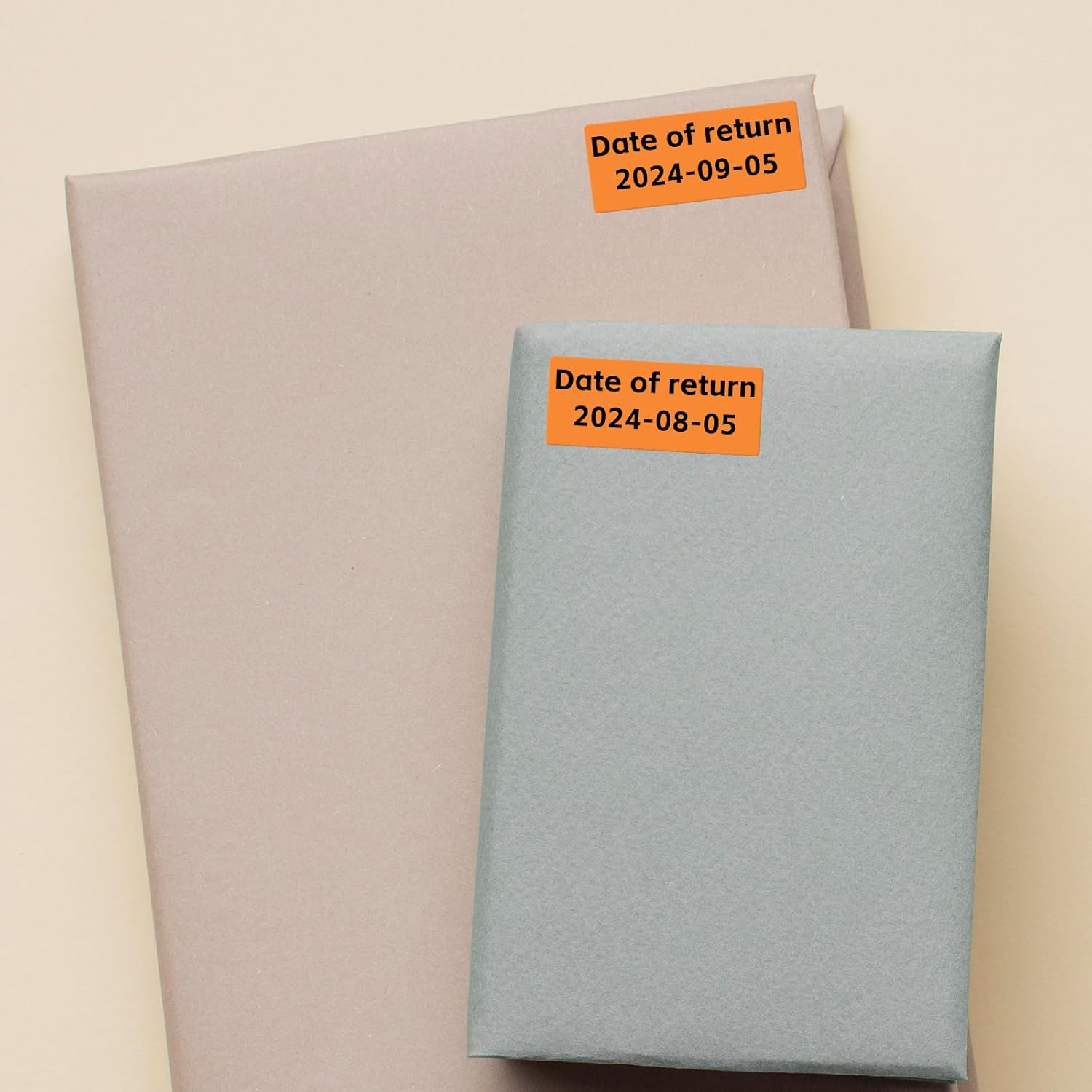 Orange Thermal Labels 1 × 2 Inch Vinyl Rectangular Waterproof Direct Printer Sticker Self-Adhesive Perforated Name Tag for Logo DIY QR Design Office Address 500 PCS - Image 3