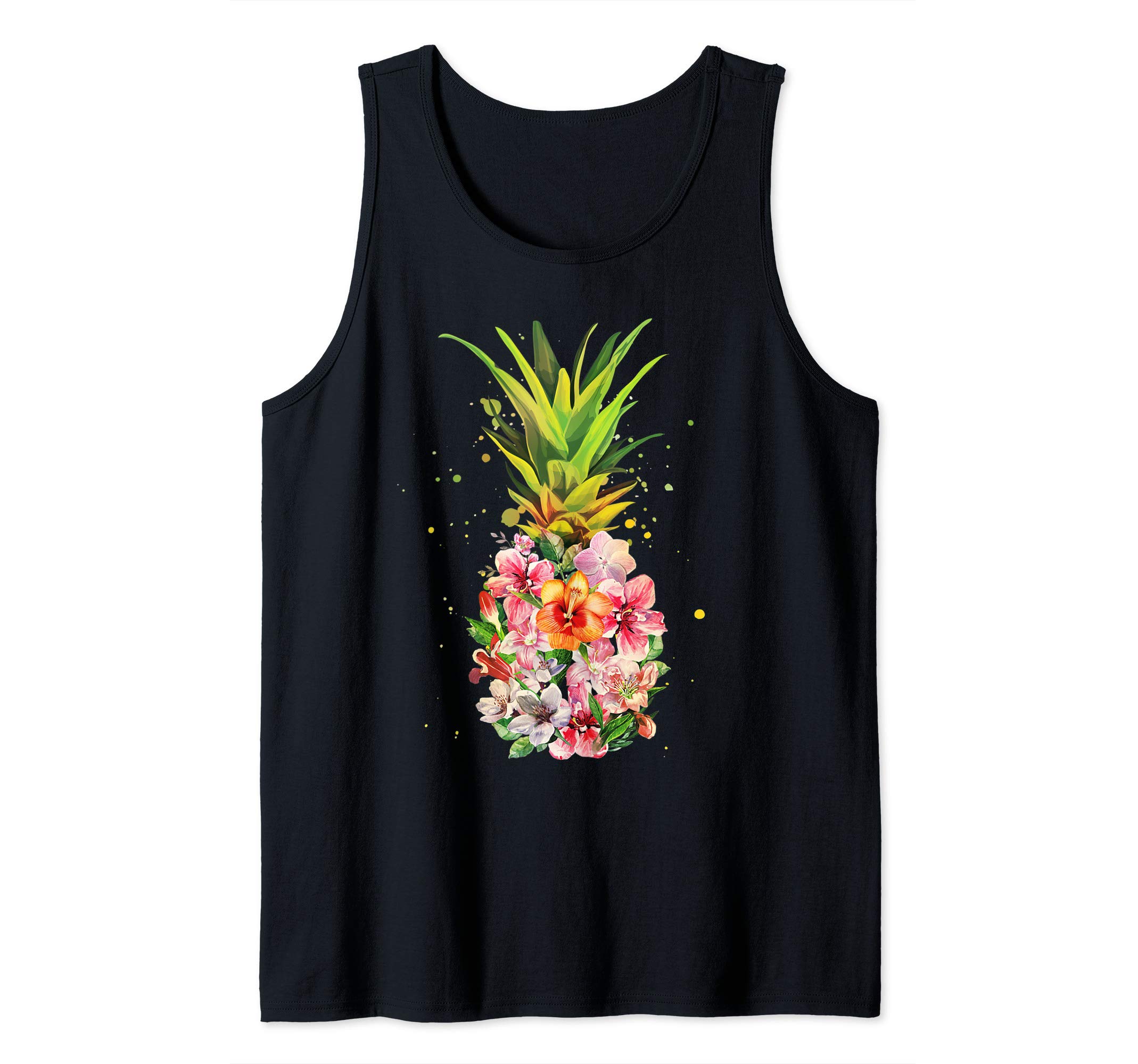 Pineapple Aloha Beaches Hawaiian Flowers Hawaii Summer Gifts Tank TopOEKO-TEX STANDARD 100