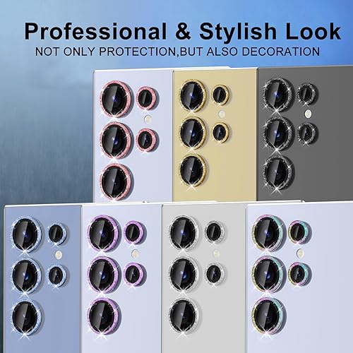 Vista 89 de para Samsung Galaxy Z Flip 7 Protector de Lente de Cámara, Cubierta de Lente de Vidrio Templado con Anillo de Metal Individual, [Fuerte Adhesión] 1