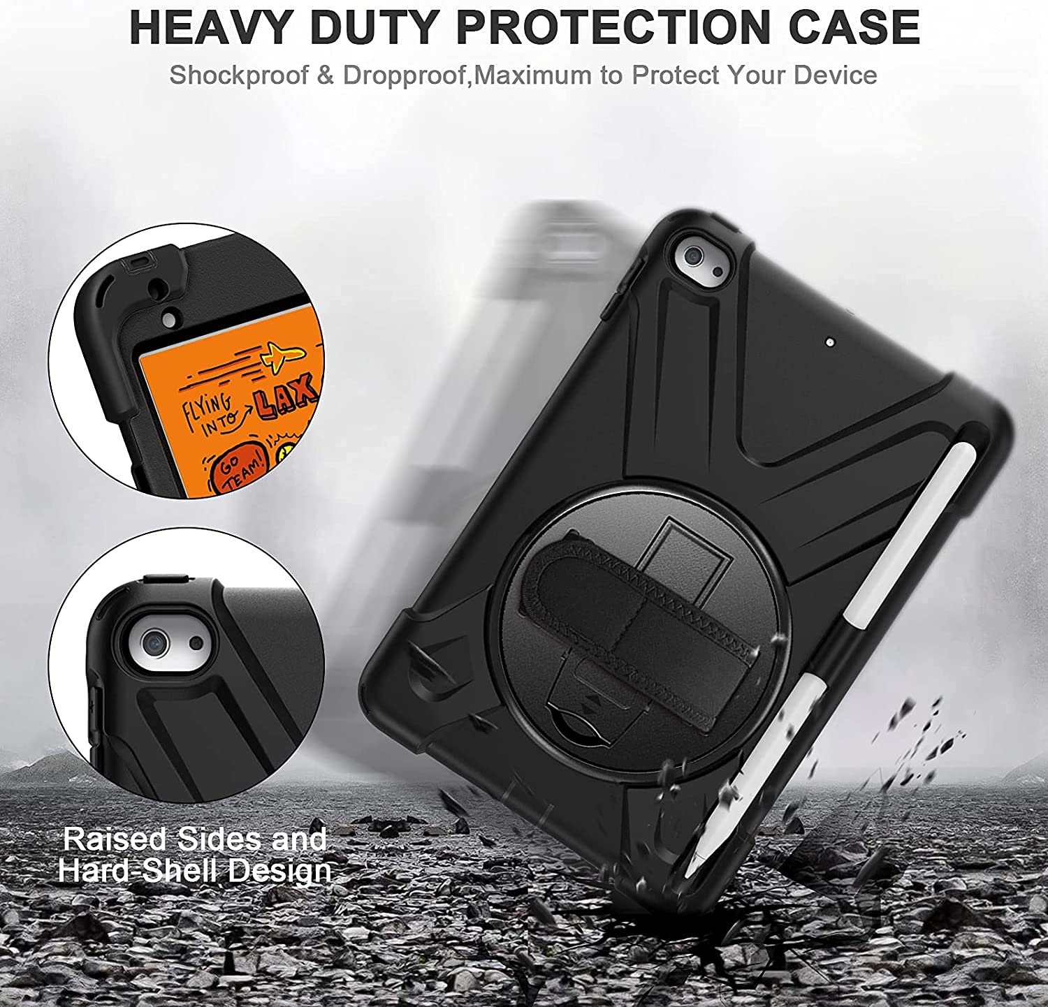Custodia Cover Bambini per iPad Mini 5 & iPad Mini 4 & iPad Mini 3 (7.9 Pollici), EVA Antiurto Leggera Tablet Cover con Maniglia Supporto