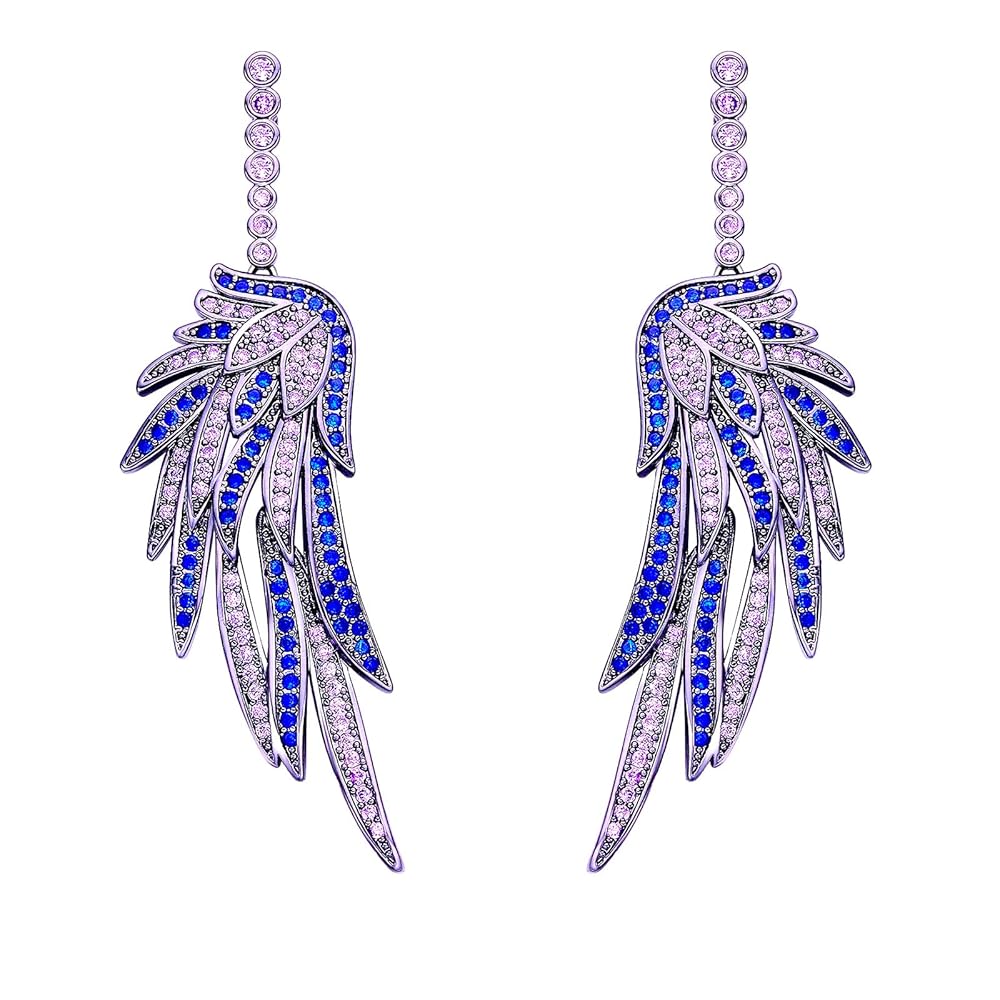 Amazon.com: S925 Sterling Silver Post Dangle Drop Angel