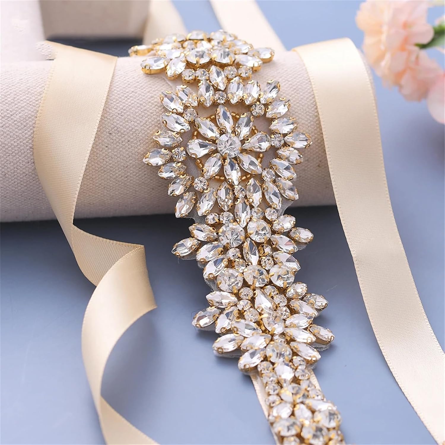 Women’S Luxury Rhinestone Wedding Sash Handmade Bridal Belt For Gowns And Plus Size Formal Dresses
