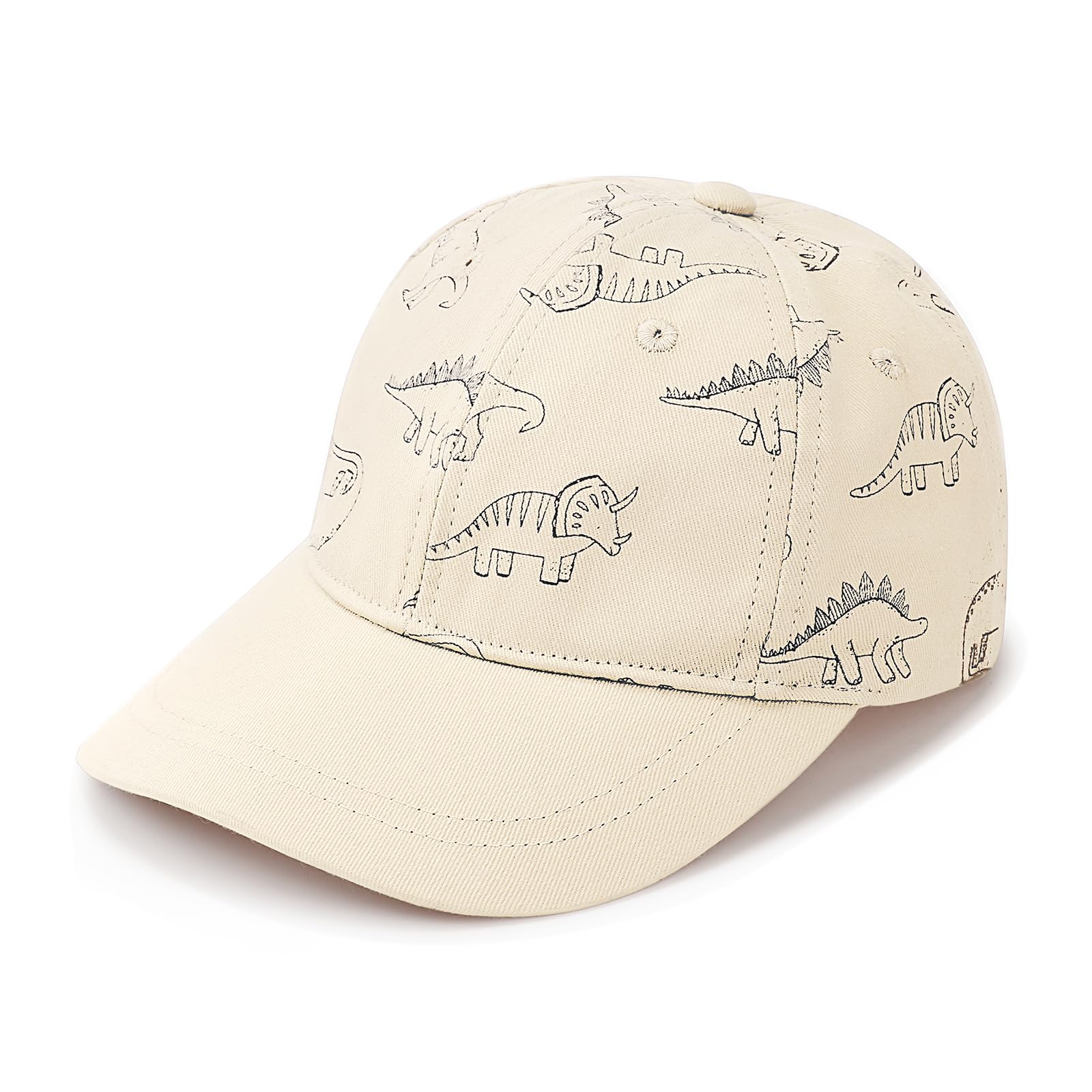 DRESHOW Toddler Baseball Cap Baby Sun Hat Cute Dinosaur Patterned Caps Unisex Baby Trucker Hats Infant Toddler Kid Hats for Boys Girls