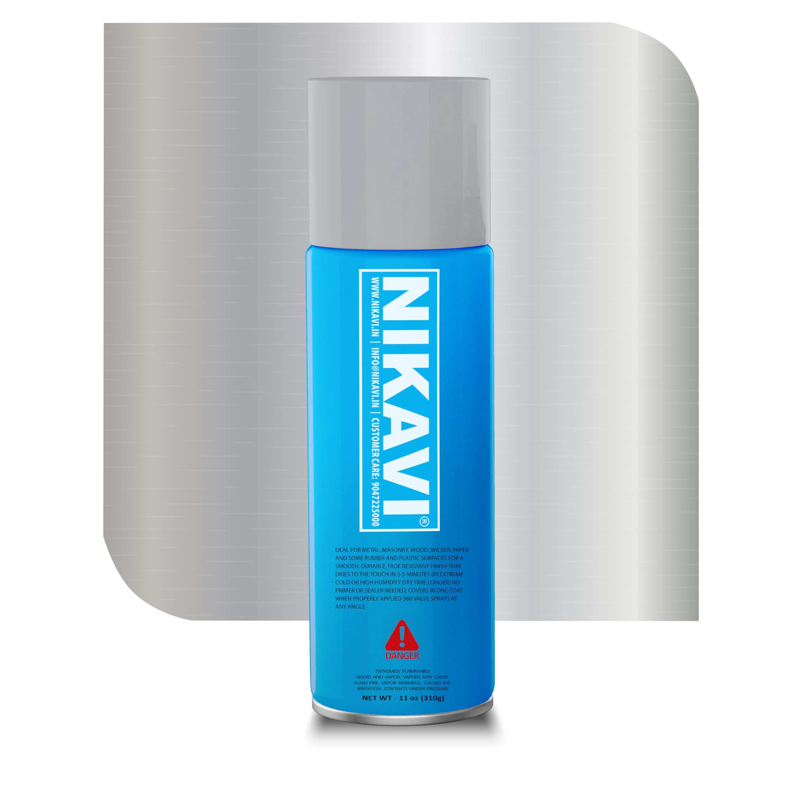 SP3 Automotive Rust Paint | Silver Spray Can | Multi-Surface DIY Spray Paint | Quick Drying Gloss Finish for Bikes, Cars, Metal, Wooden Furniture, Plastic & Walls - 400ML - Silver