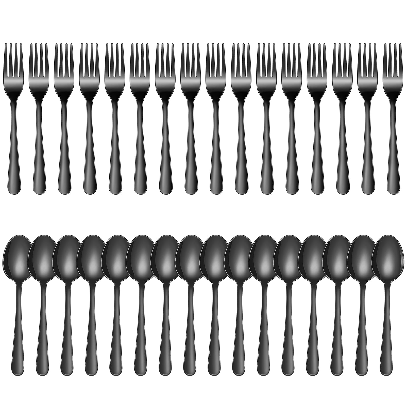 24-Piece Forks and Spoons Silverware Set,Spoons and Forks Food Grade Stainless Steel Flatware Cutlery Set for Home,Kitchen and Restaurant,Mirror Polished & Dishwasher Safe — Amazon image 11