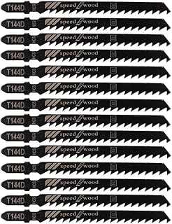 T Shank Jigsaw Blades Set T144D Multi-Purpose HCS Jig Saw Blade for Wood PVC, Acrylic and Plastic Work for Straight Lines 40pcs