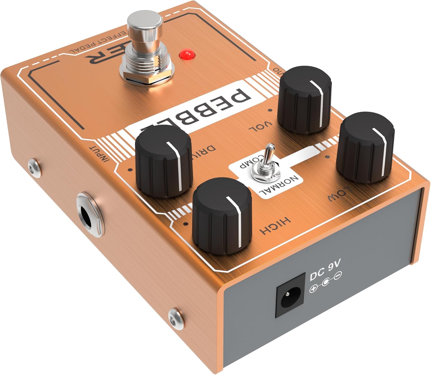 PEBBLE,Guitar Pedal,Electric Guitar Effects Pedal for Guitars and Bass Effect Pedals Mini Single Type DC 9V True Bypass